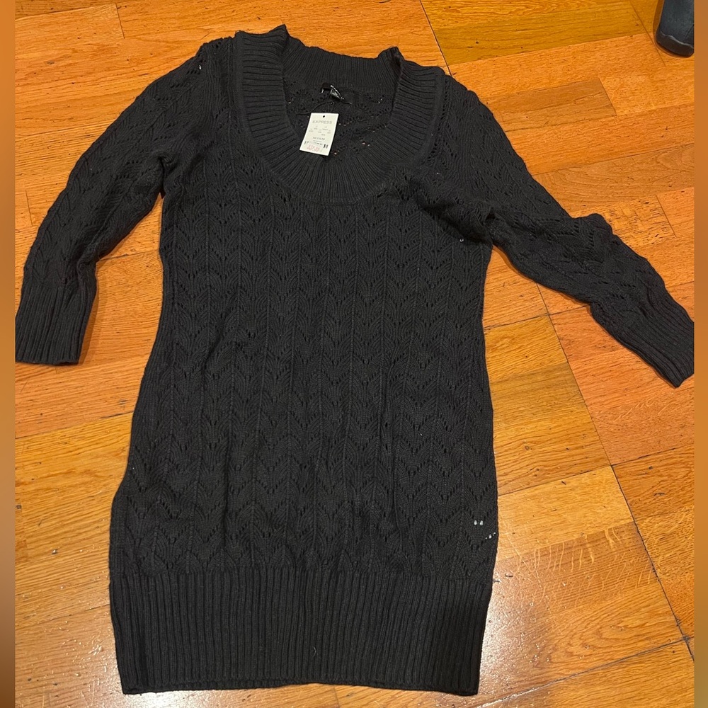 Express Black Women's Scoop Neck Sweater